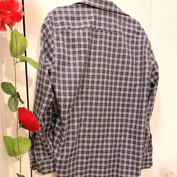🌷 Alfred Sung🌷Plaid Button Down Classic Shirt - Picture 4 of 8